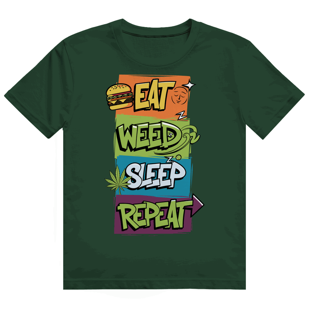 Heavy Cotton T-Shirt - Eat Weed Sleep Repeat | Division420®
