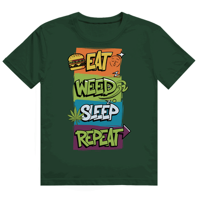 Heavy Cotton T-Shirt - Eat Weed Sleep Repeat | Division420®