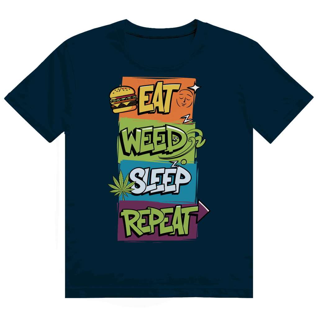 Heavy Cotton T-Shirt - Eat Weed Sleep Repeat | Division420®