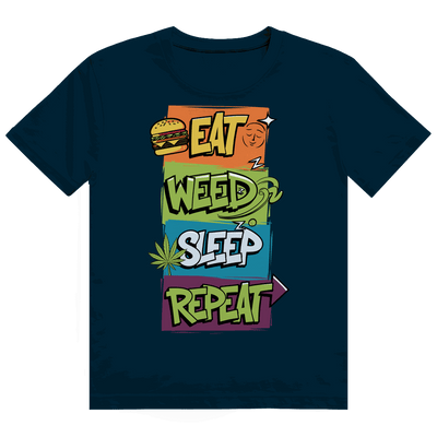 Heavy Cotton T-Shirt - Eat Weed Sleep Repeat | Division420®