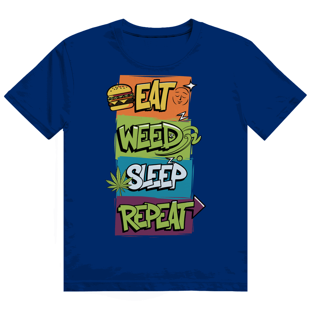 Heavy Cotton T-Shirt - Eat Weed Sleep Repeat | Division420®