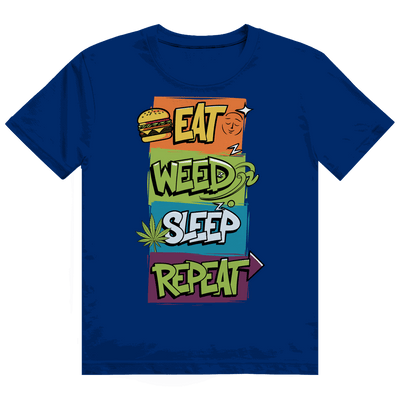 Heavy Cotton T-Shirt - Eat Weed Sleep Repeat | Division420®