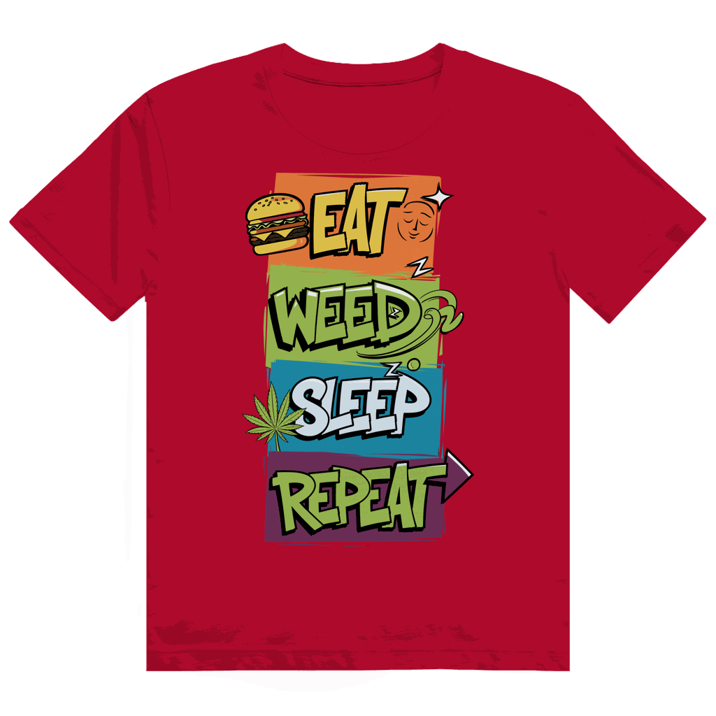 Heavy Cotton T-Shirt - Eat Weed Sleep Repeat | Division420®