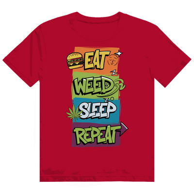 Heavy Cotton T-Shirt - Eat Weed Sleep Repeat | Division420®