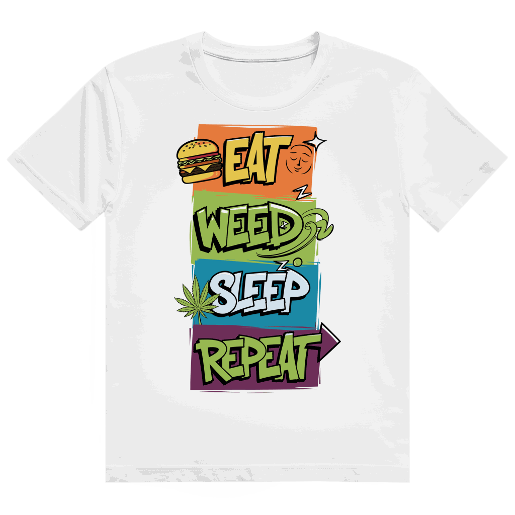 Heavy Cotton T-Shirt - Eat Weed Sleep Repeat | Division420®