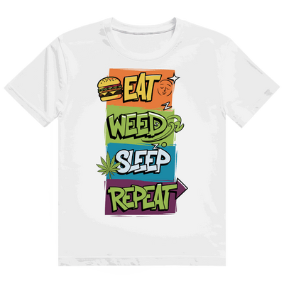 Heavy Cotton T-Shirt - Eat Weed Sleep Repeat | Division420®