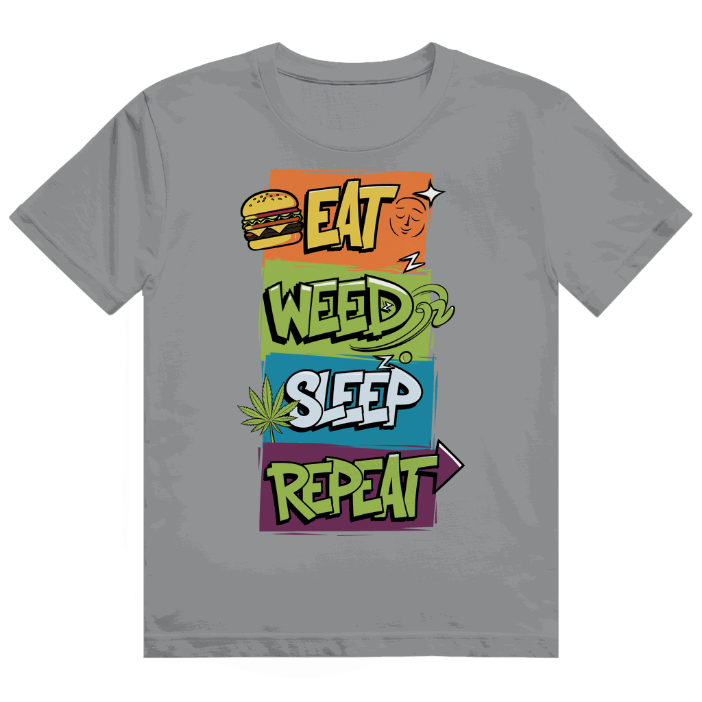 Heavy Cotton T-Shirt - Eat Weed Sleep Repeat | Division420®