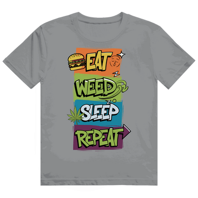 Heavy Cotton T-Shirt - Eat Weed Sleep Repeat | Division420®
