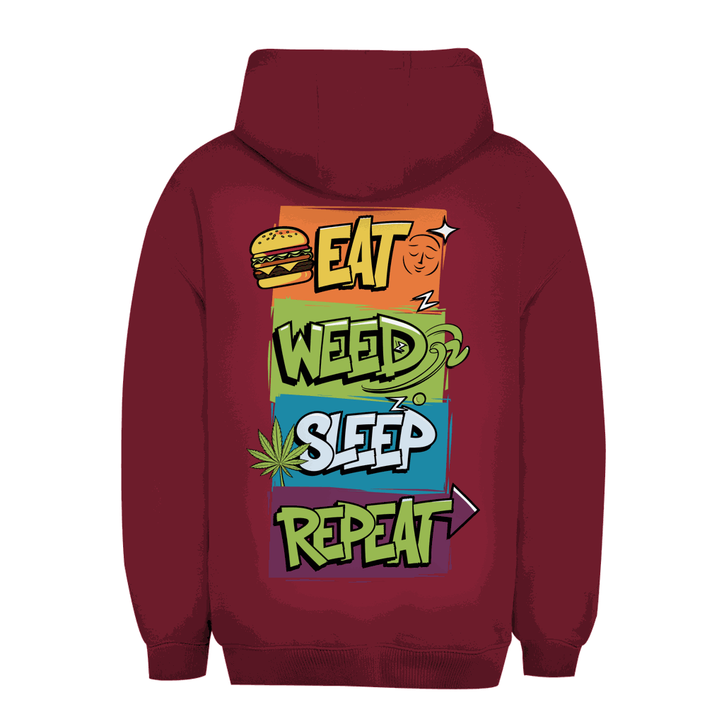 Unisex Oversize Hoodie - Eat Weed Sleep Repeat | Division420®