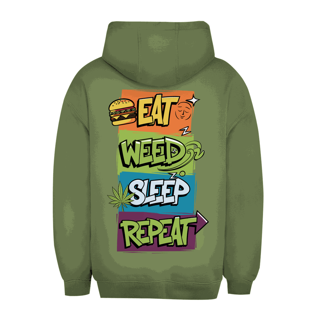 Unisex Oversize Hoodie - Eat Weed Sleep Repeat | Division420®