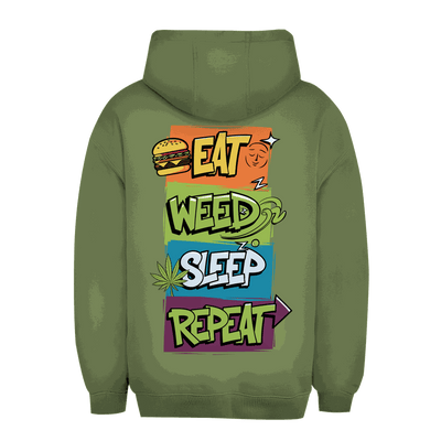 Unisex Oversize Hoodie - Eat Weed Sleep Repeat | Division420®