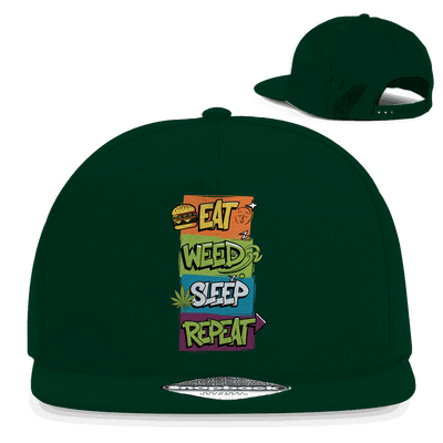 Snapback Rapper Cap - Eat Weed Sleep Repeat | Division420®