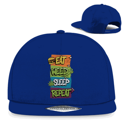 Snapback Rapper Cap - Eat Weed Sleep Repeat | Division420®