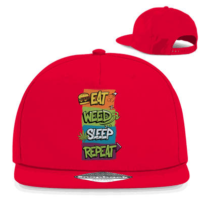 Snapback Rapper Cap - Eat Weed Sleep Repeat | Division420®