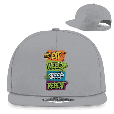 Snapback Rapper Cap - Eat Weed Sleep Repeat | Division420®