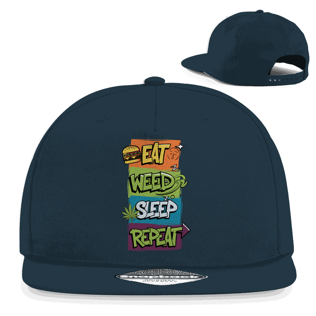Snapback Rapper Cap - Eat Weed Sleep Repeat | Division420®