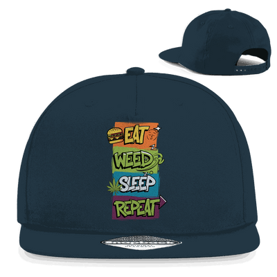 Snapback Rapper Cap - Eat Weed Sleep Repeat | Division420®