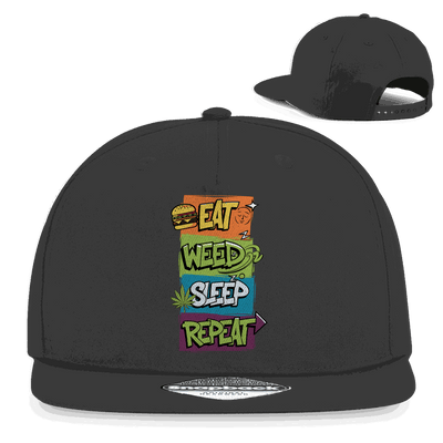 Snapback Rapper Cap - Eat Weed Sleep Repeat | Division420®