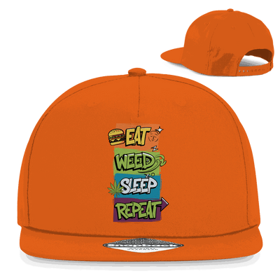 Snapback Rapper Cap - Eat Weed Sleep Repeat | Division420®