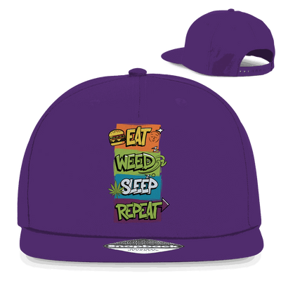 Snapback Rapper Cap - Eat Weed Sleep Repeat | Division420®