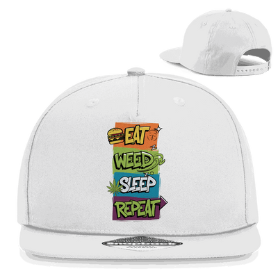 Snapback Rapper Cap - Eat Weed Sleep Repeat | Division420®