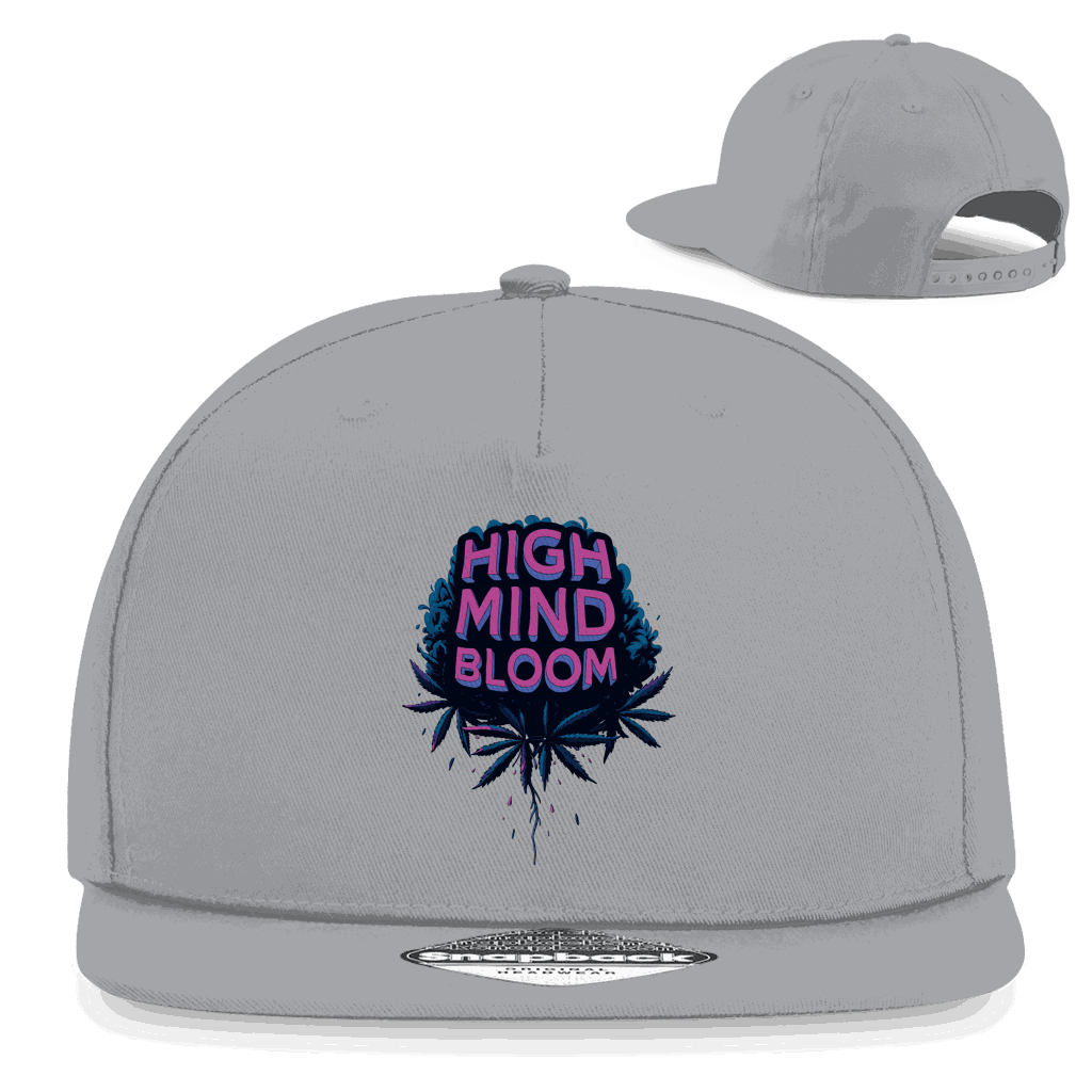 Division420 Snapback Cap High Mind Bloom aus Baumwoll-Twill mit Retro-Verschluss und flachem Schirm