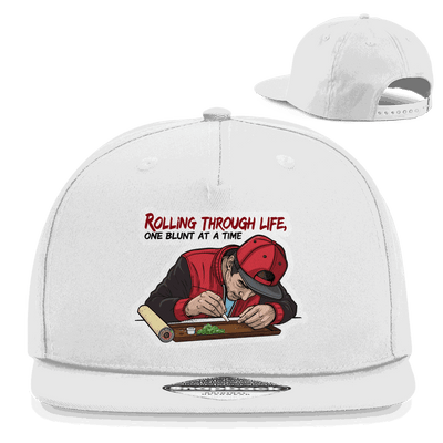 Division420 Snapback Cap Rolling Through Life in Baumwoll-Twill mit Retro-Snapbackverschluss und flachem Schirm
