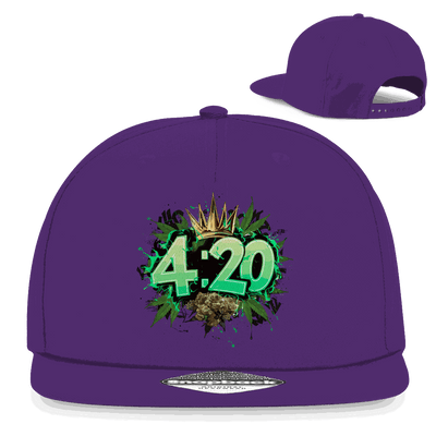 Schwarze Snapback Rapper Cap mit flachem Schirm und modernem Design
