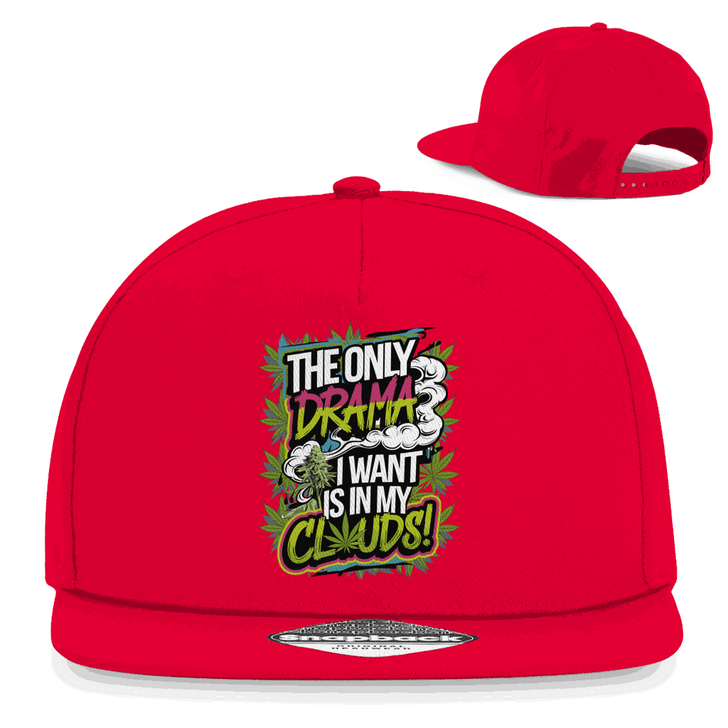 Division420 Snapback Rapper Cap aus Baumwoll-Twill mit flachem Schirm und retro Snapback-Verschluss in urbanem 5-Panel Design