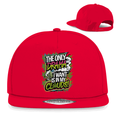 Division420 Snapback Rapper Cap aus Baumwoll-Twill mit flachem Schirm und retro Snapback-Verschluss in urbanem 5-Panel Design