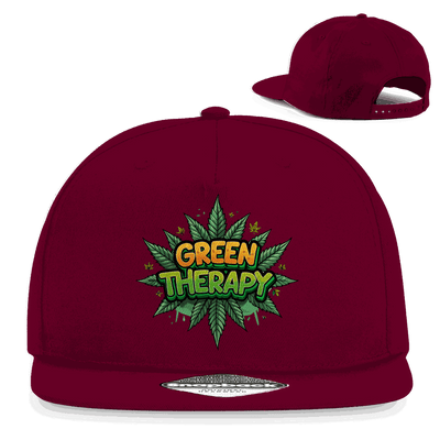 Grüne Snapback Rapper Cap von Division420 mit flachem Schirm und Retro-Snapbackverschluss