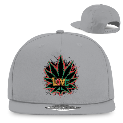 Division420 Snapback Cap Love in Baumwoll-Twill mit flachem Schirm und Retro Snapback-Verschluss