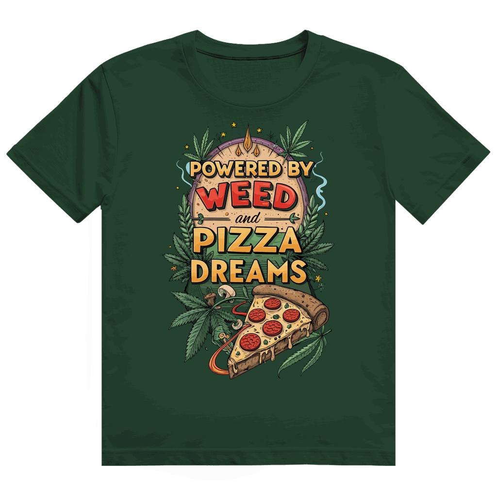 Heavy Cotton T-Shirt - Powered by Weed | Division420®
