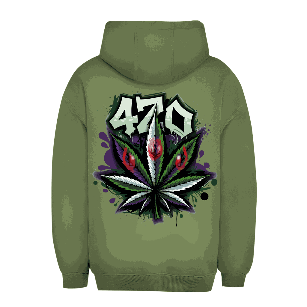 Unisex Oversize Hoodie mit 420 Print, urbaner Style und nachhaltige Baumwollmischung