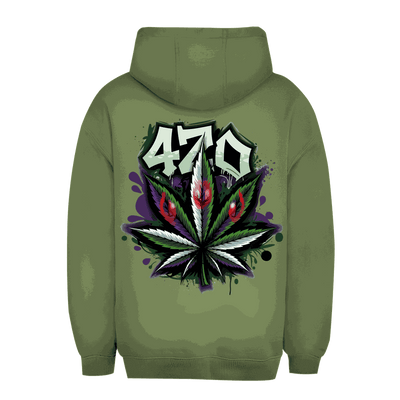 Unisex Oversize Hoodie mit 420 Print, urbaner Style und nachhaltige Baumwollmischung