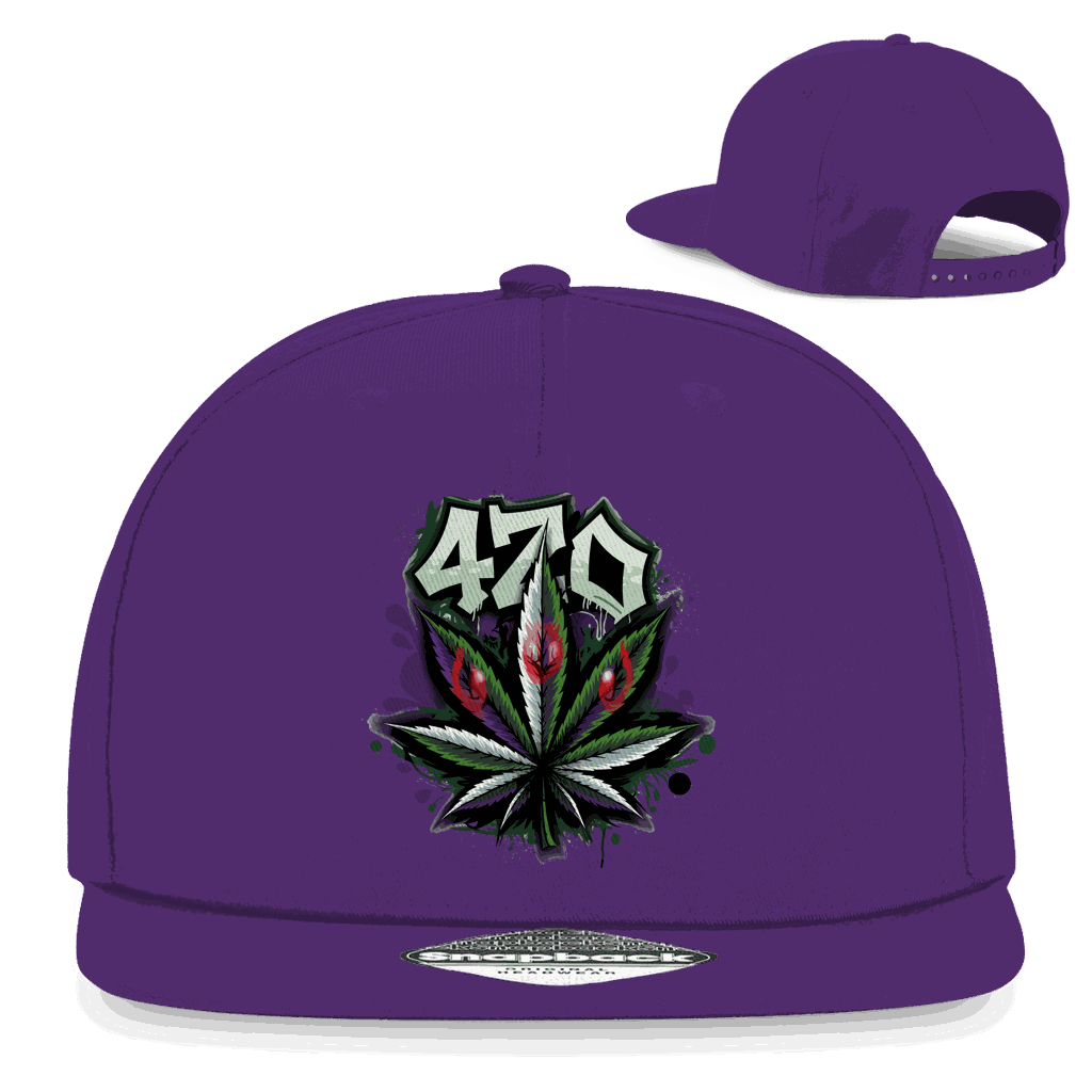 Division420 Snapback Cap mit 420 Print aus Baumwoll-Twill, urbaner Streetwear-Style und verstellbarem Snapback-Verschluss