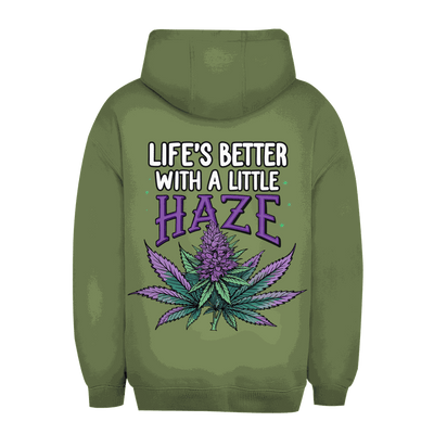 Unisex Oversize Hoodie - Life is better with a little Haze | Division420®