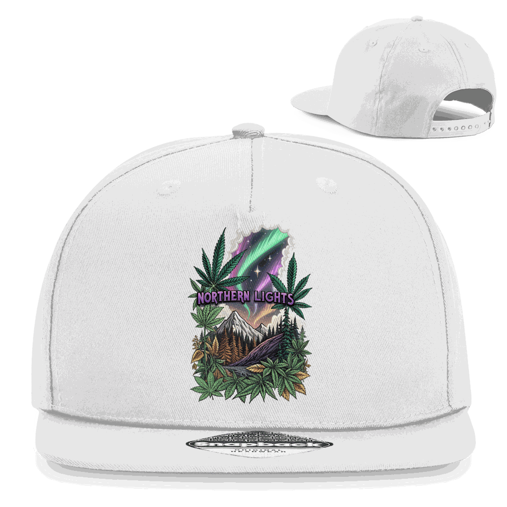 Division420 Snapback Cap Northern Lights in Baumwoll-Twill mit 5-Panel Design und flachem Schirm
