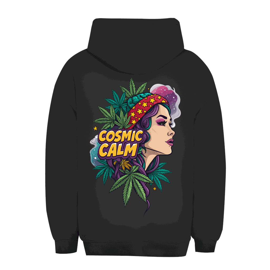 Unisex Oversize Hoodie Cosmic Calm von Division420 mit Kordelzug und Kängurutasche