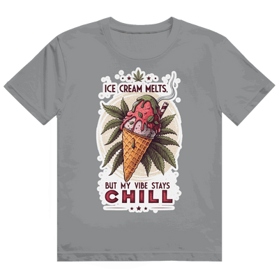 Heavy Cotton T-Shirt von Division420 mit Ice Cream Melt Design und nachhaltiger Bio-Baumwolle