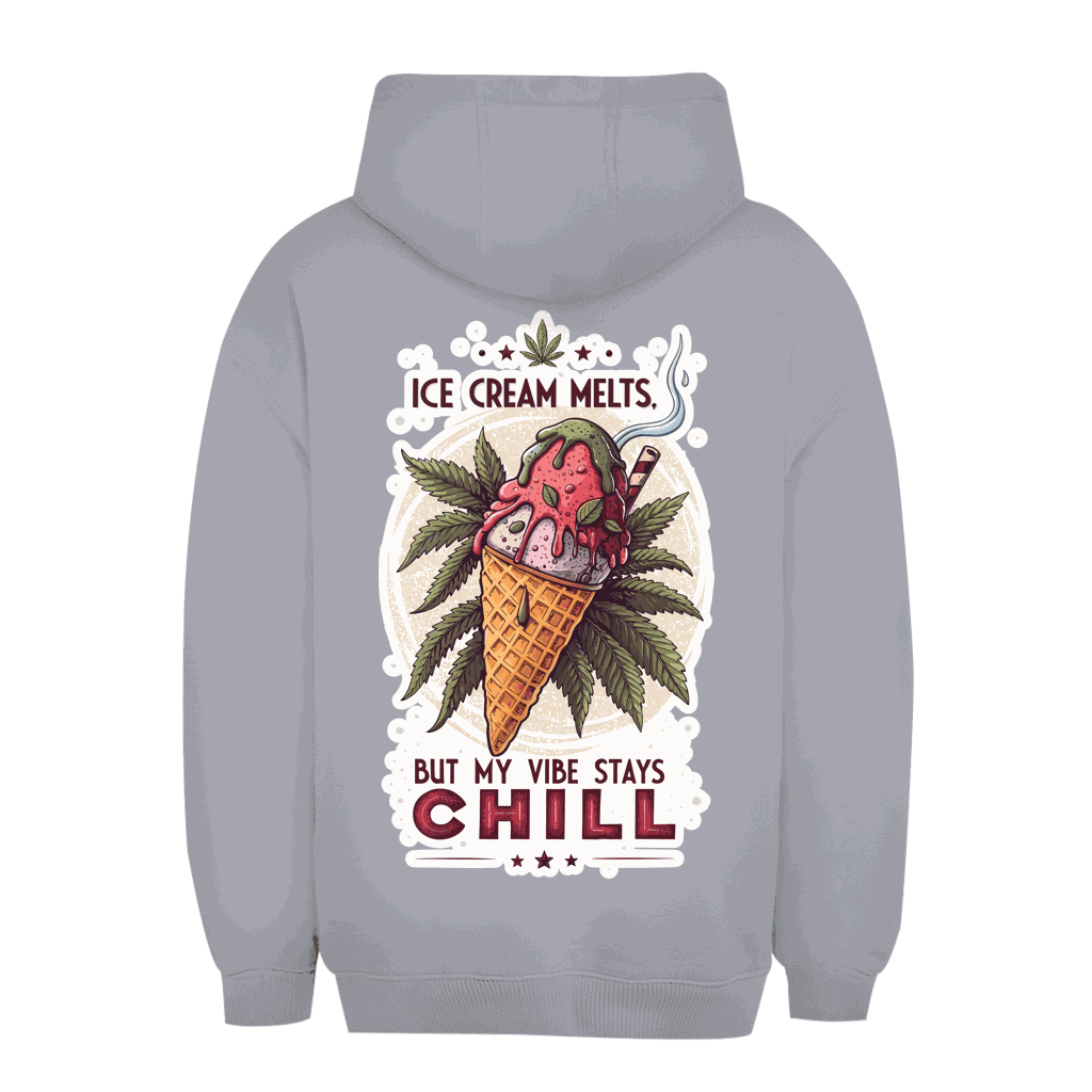Unisex Oversize Hoodie Ice Cream melts urbaner Style entspannter Komfort hochwertige Baumwollmischung nachhaltig produziert