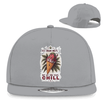 Division420 Snapback Cap Ice Cream melts urbanes 5-Panel Design flacher Schirm Baumwoll-Twill Streetwear Style