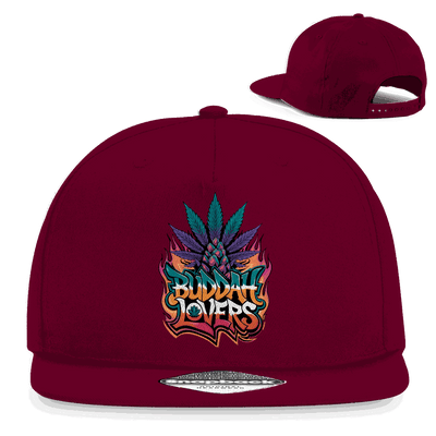 Division420 Snapback Cap Buddah Lovers mit flachem Schirm und Baumwoll-Twill, urbaner Streetwear Style