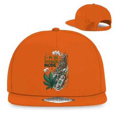 Division420 Snapback Rapper Cap mit I am in Stoner Mode Aufdruck, Baumwoll-Twill, urbaner Streetwear-Stil