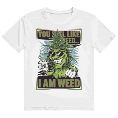 Heavy Cotton T-Shirt You smell Like Weed von Division420 in modernem Streetstyle und nachhaltiger Baumwolle
