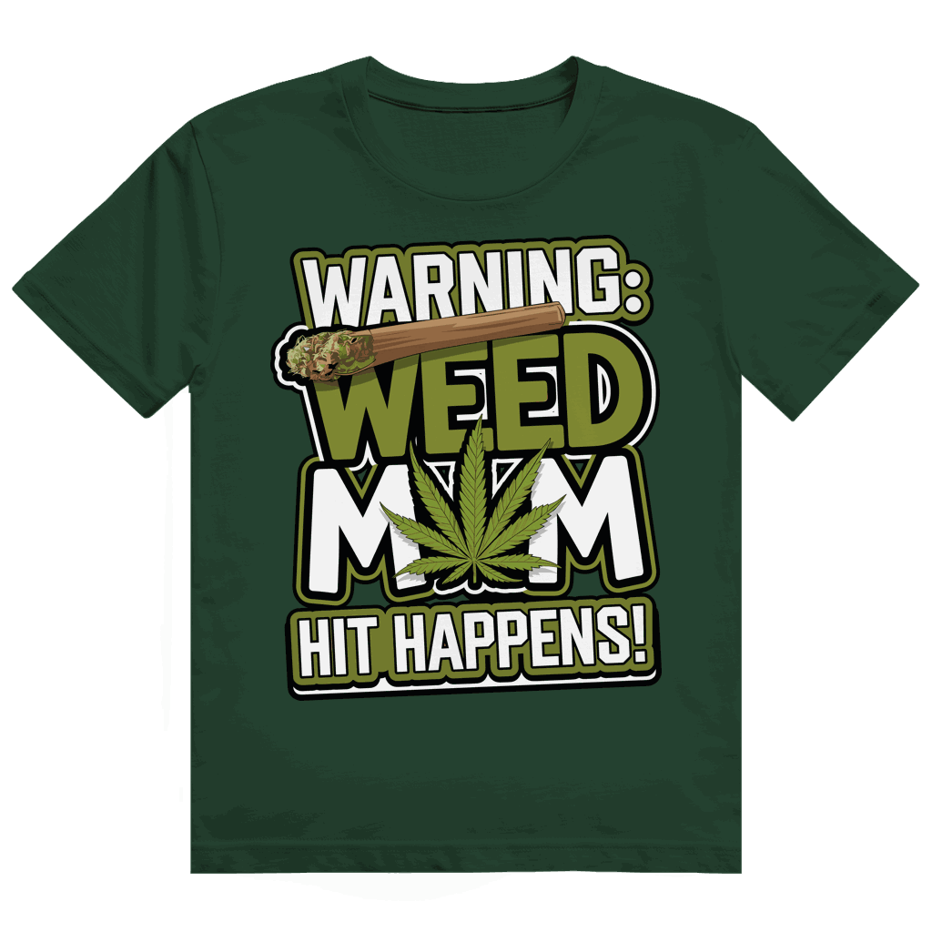 Heavy Cotton T-Shirt - Warning Weed Mom | Division420®