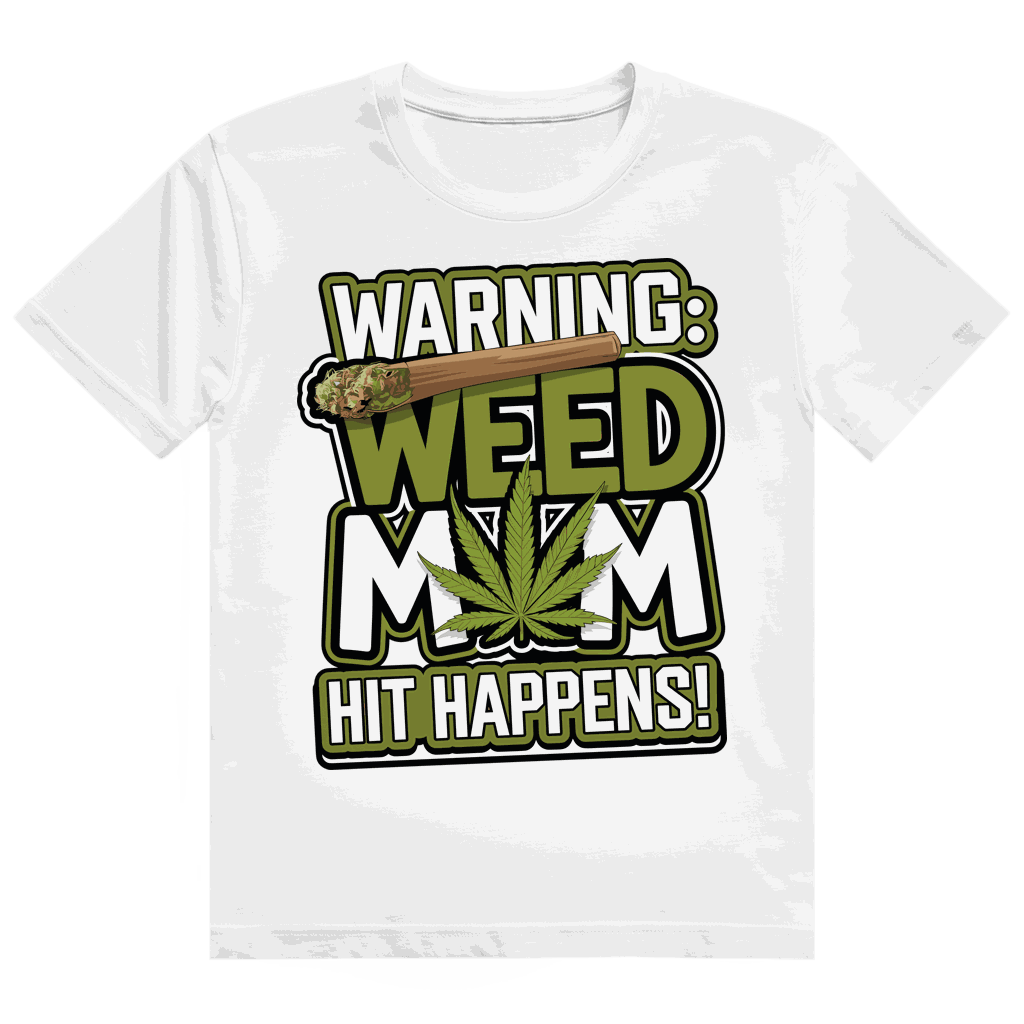 Heavy Cotton T-Shirt - Warning Weed Mom | Division420®