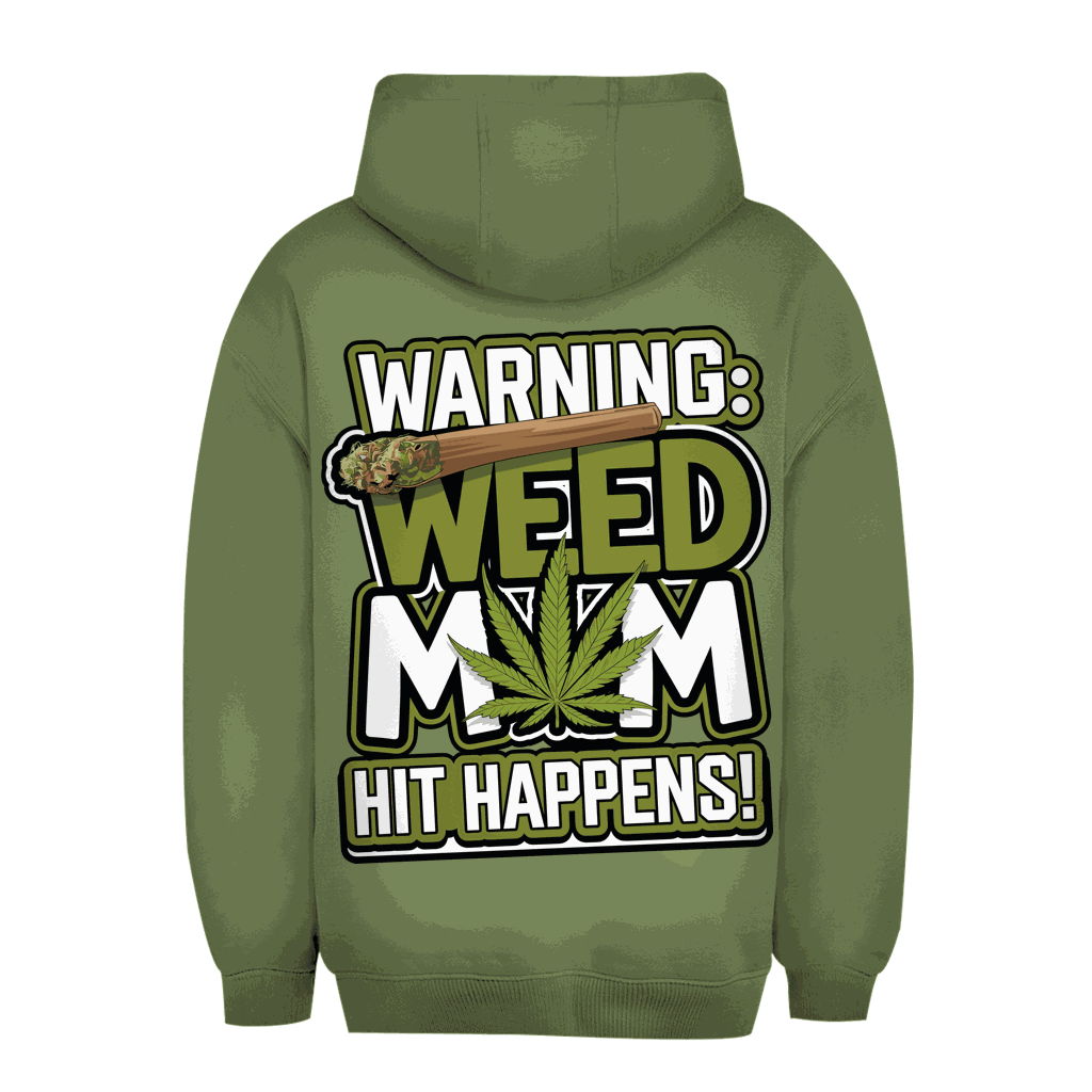Unisex Oversize Hoodie - Warning Weed Mom | Division420®
