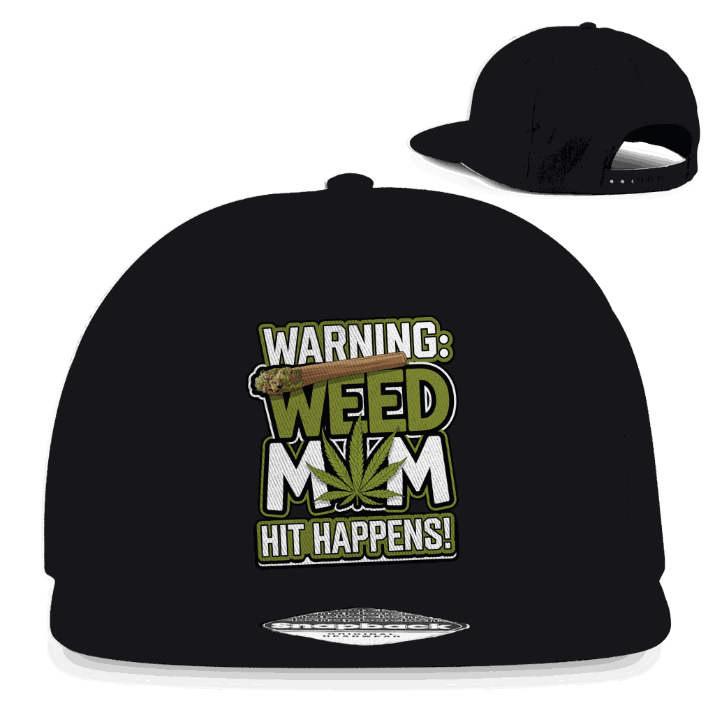 Snapback Rapper Cap - Warning Weed Mom | Division420®