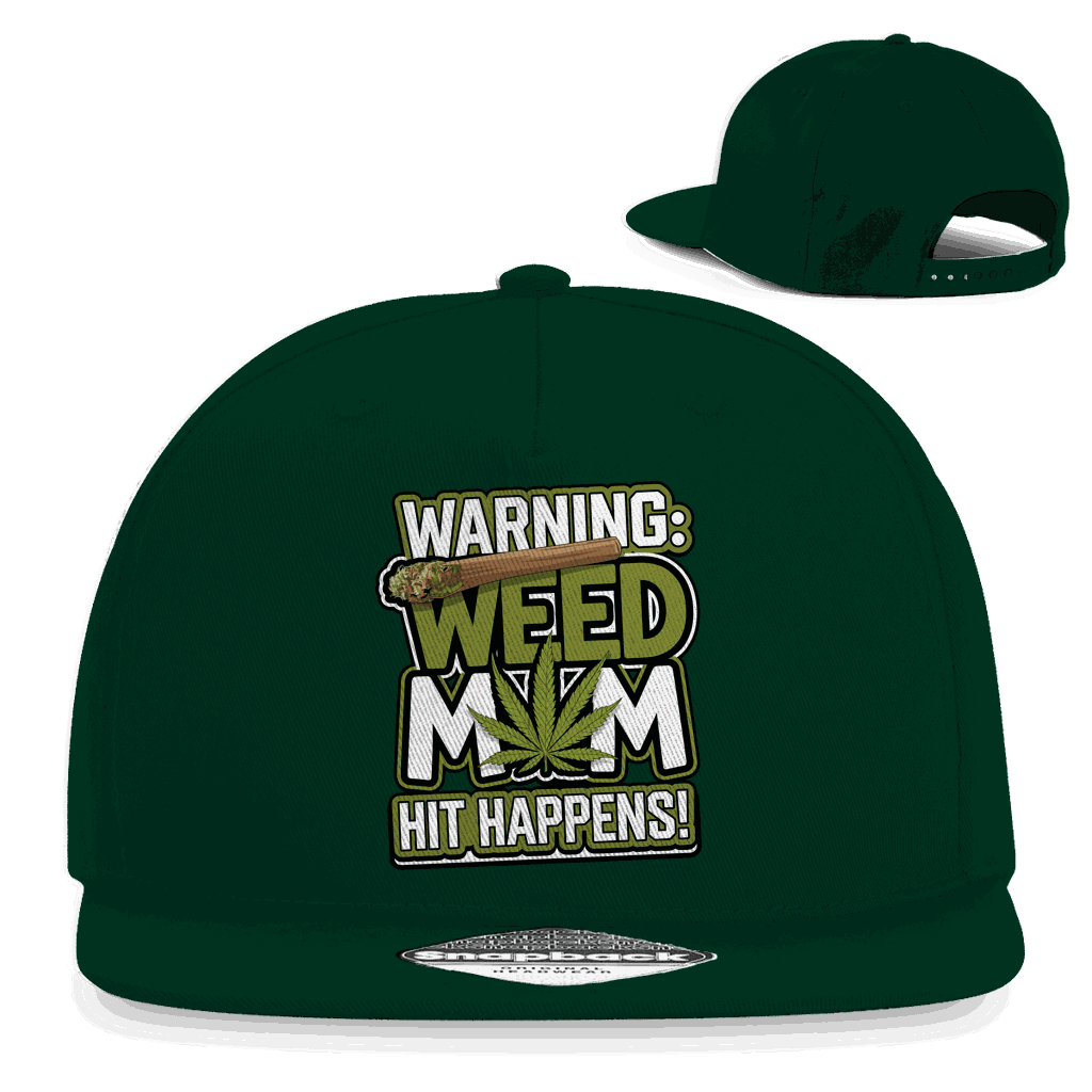 Snapback Rapper Cap - Warning Weed Mom | Division420®
